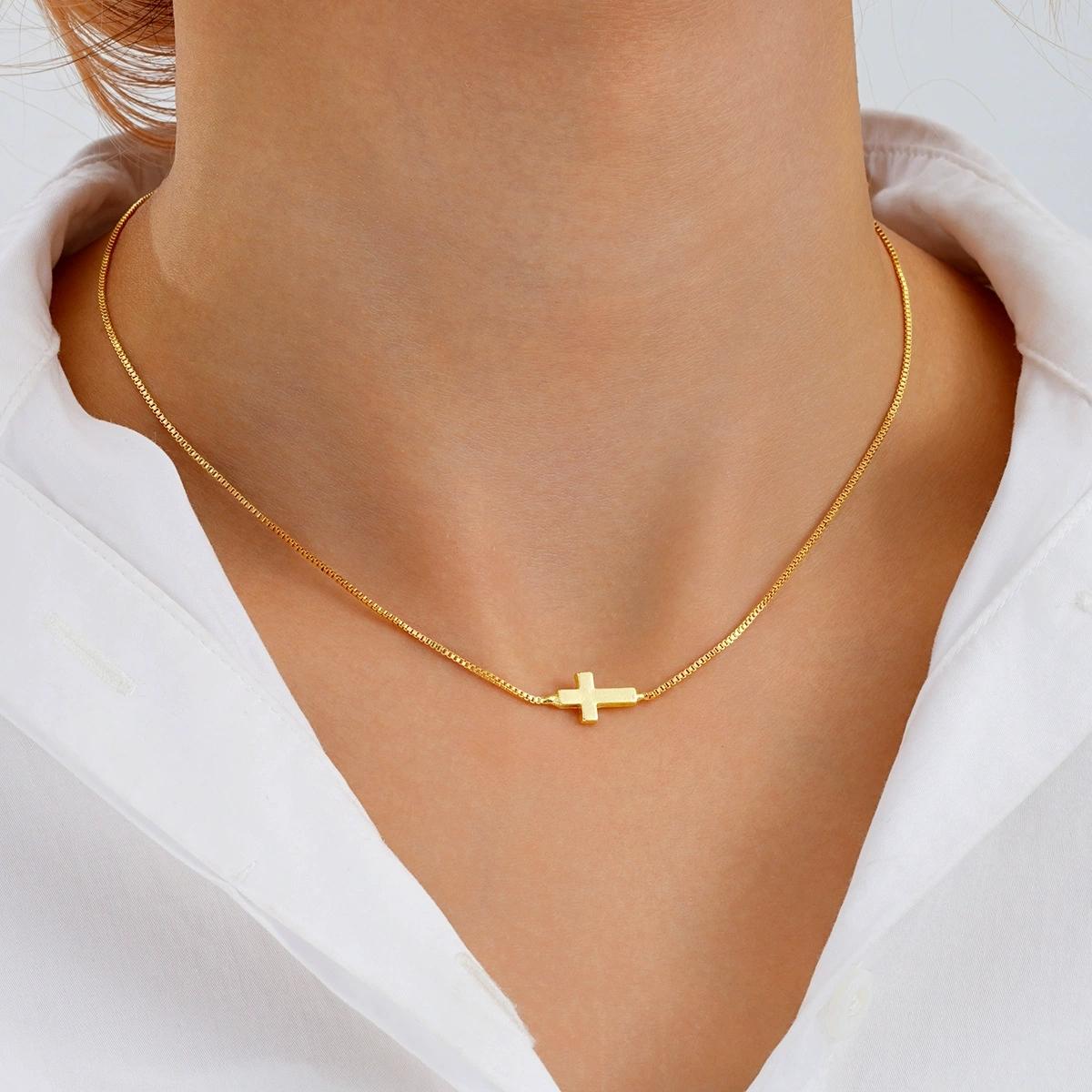 Stainless Steel Cross Pendant Necklace For Women Fashion Cute Gold Color Chain Necklace Faith Religious Minimalist Jewelry золотой
Stainless Steel Cross Pendant Necklace For Women Fashion Cute Gold Color Chain Necklace Faith Religious Minimalist Jewelry золотой