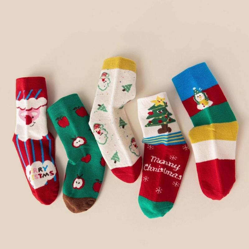 5 пар/набор Рождественские детские носки для девочек и мальчиков Зимние детские носки Новогодние мультяшные милые праздничные носки для девочек 2-12 лет S красный
5 пар/набор Рождественские детские носки для девочек и мальчиков Зимние детские носки Новогодние мультяшные милые праздничные носки для девочек 2-12 лет S красный