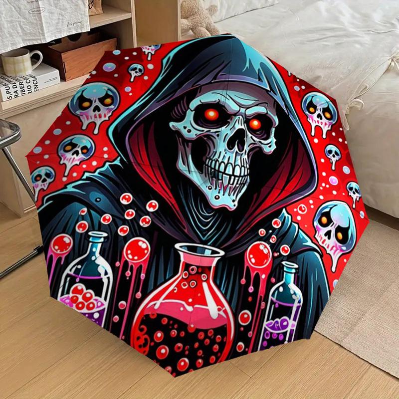 1pc Grim Reaper Fashionable Automatic Opening/Closing Folding Umbrella with 8 Iron Bones, Plastic Handle yy251015082
1pc Grim Reaper Fashionable Automatic Opening/Closing Folding Umbrella with 8 Iron Bones, Plastic Handle yy251015082
