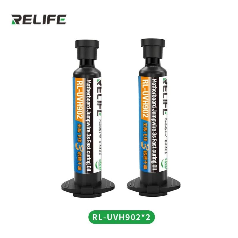 2PCS RELIFE RL-UVH902 10ML UV 3S Quick-drying Solder Mask Ink for Mobile Phone Repair Jumping Wire + RL-014 UV curing light tool
2PCS RELIFE RL-UVH902 10ML UV 3S Quick-drying Solder Mask Ink for Mobile Phone Repair Jumping Wire + RL-014 UV curing light tool