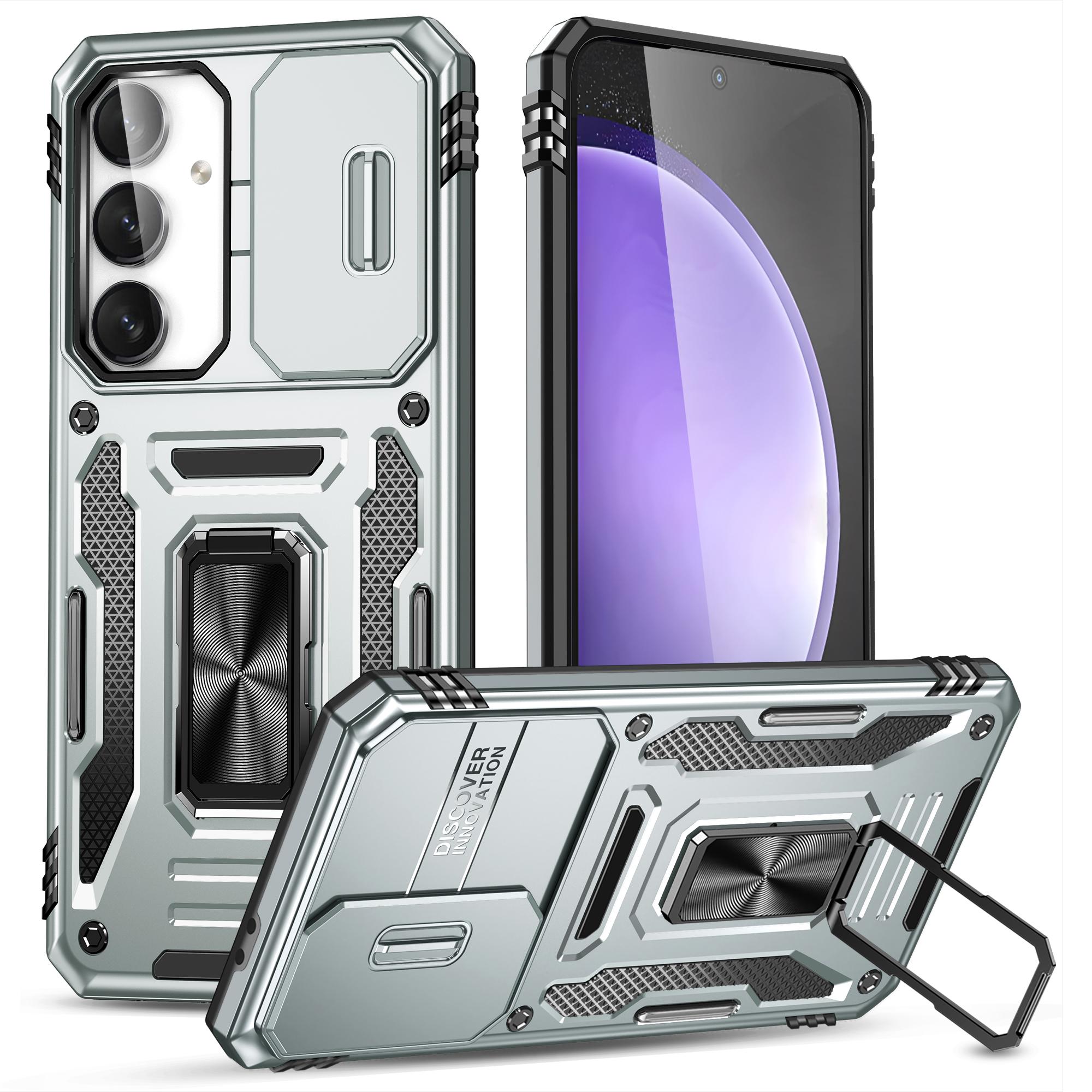 Armor Series For Samsung Galaxy S24 FE Case Kickstand Slide Lens Lid PC+TPU Drop-Proof Phone Cover Grey
Armor Series For Samsung Galaxy S24 FE Case Kickstand Slide Lens Lid PC+TPU Drop-Proof Phone Cover Grey