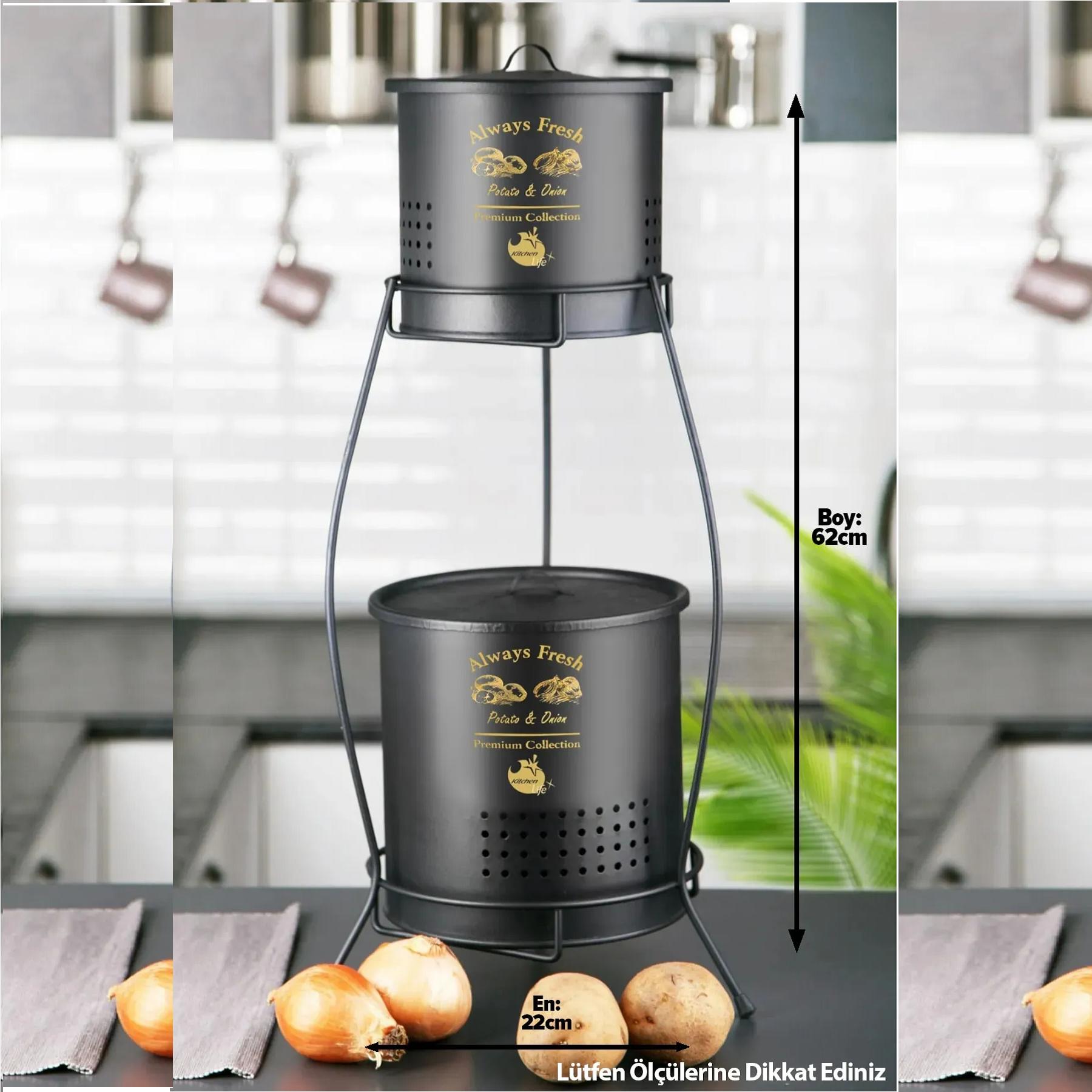 2-х слойное металлическое ведро для картофеля и лука - Crisper - Корзина для картофеля и лука
2-х слойное металлическое ведро для картофеля и лука - Crisper - Корзина для картофеля и лука