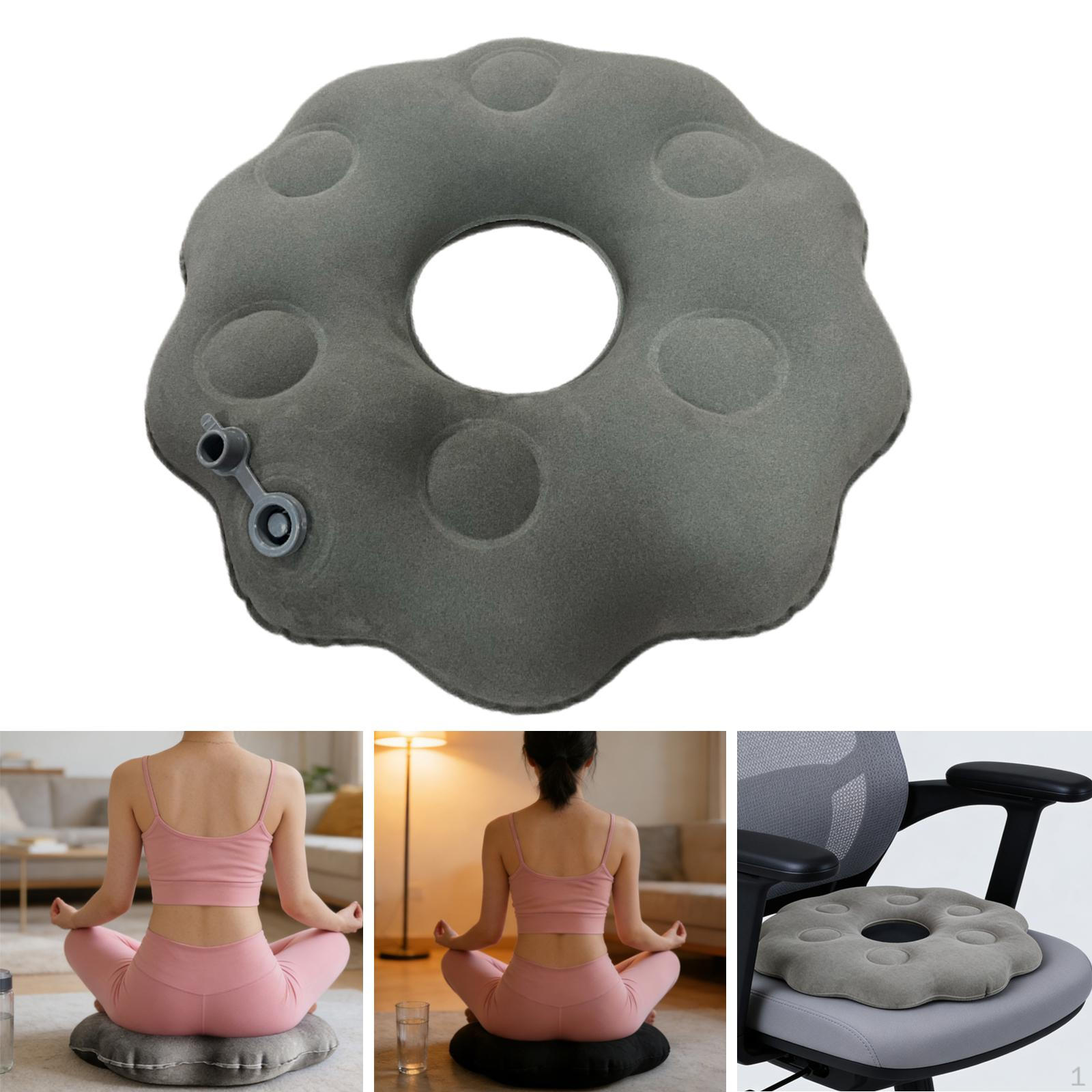 Ergonomic, Inflatable Donut Cushion for Tailbone Support, Foldable, Office Chair, Car, Bed, Easy spring valve_Gray
Ergonomic, Inflatable Donut Cushion for Tailbone Support, Foldable, Office Chair, Car, Bed, Easy spring valve_Gray