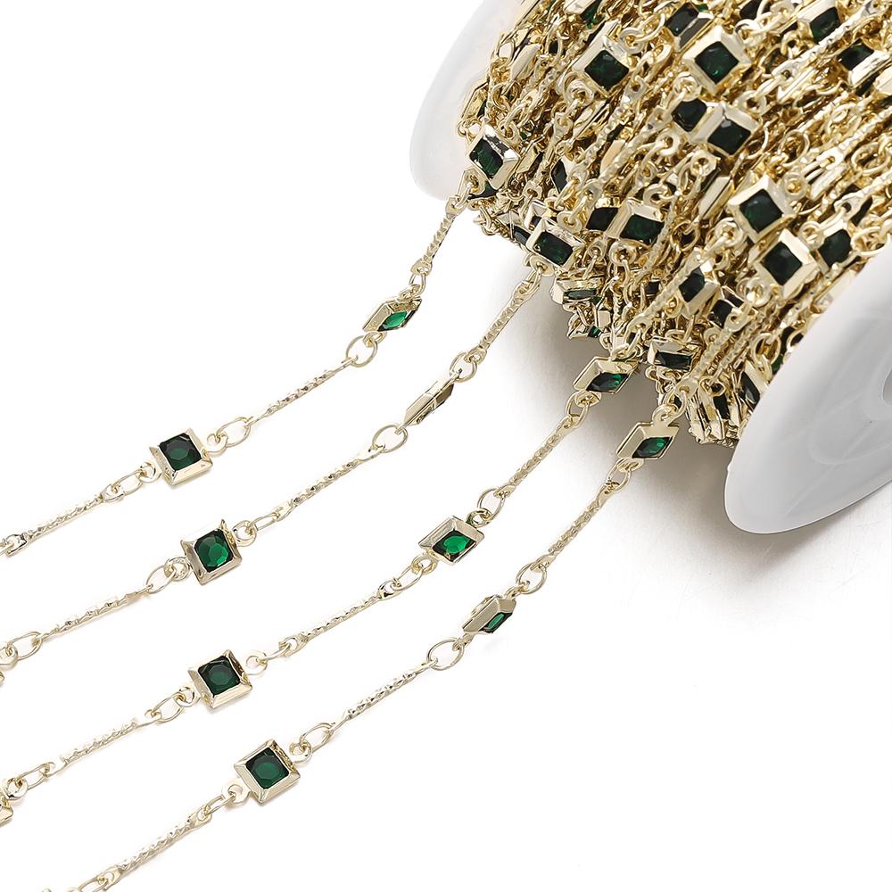 1Meter Green Color Glass 14K 18K Gold Color Plated Brass Square Shape Necklace Gold Chains DIY Jewelry Making Accessories 1 Meter
1Meter Green Color Glass 14K 18K Gold Color Plated Brass Square Shape Necklace Gold Chains DIY Jewelry Making Accessories 1 Meter