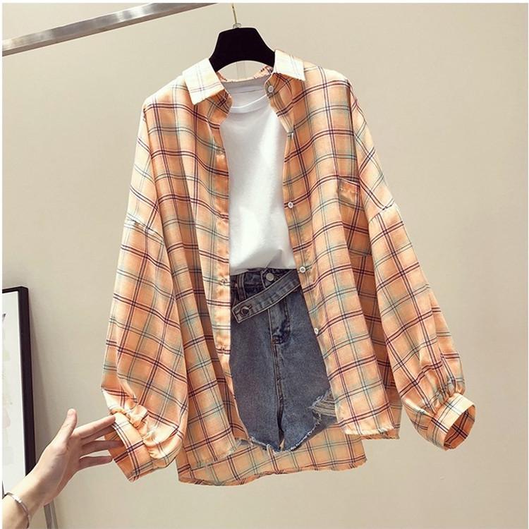 Жіноча картата сорочка: Весна/Літо 2023 Корейський стиль Вільний крій, Рукав сім восьмих, Захист від сонця, Шикарний та стильний топ Small
Жіноча картата сорочка: Весна/Літо 2023 Корейський стиль Вільний крій, Рукав сім восьмих, Захист від сонця, Шикарний та стильний топ Small