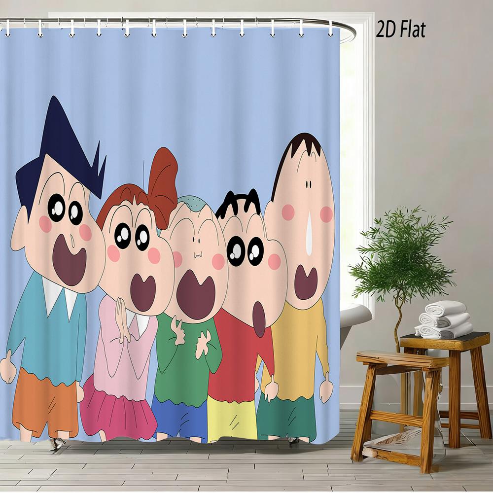 Crayon Shin-Chan The Movie Super Power Battle 2D Print Waterproof Shower Curtain, Yellow Bathroom Decor With Hooks W60H190(CM)-1 Pcs
Crayon Shin-Chan The Movie Super Power Battle 2D Print Waterproof Shower Curtain, Yellow Bathroom Decor With Hooks W60H190(CM)-1 Pcs