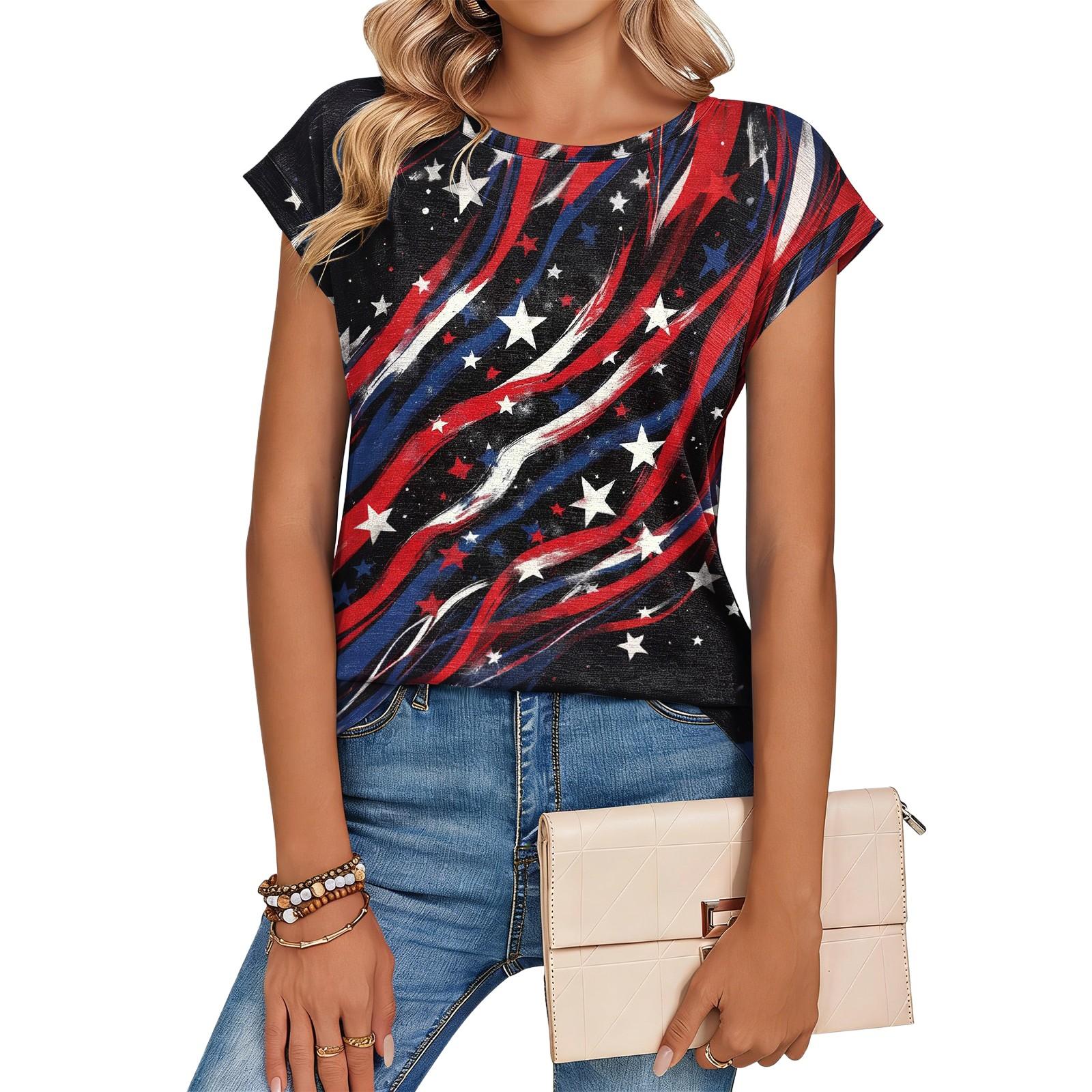 Womens Spring Tops Short Sleeve Star Print Summer Shirts for Women Casual Loose Fit Womens Summer Shirts Comfortable Design XL винний
Womens Spring Tops Short Sleeve Star Print Summer Shirts for Women Casual Loose Fit Womens Summer Shirts Comfortable Design XL винний