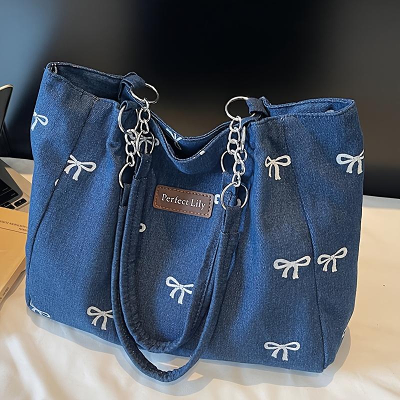 Women s Elegant Tote Bag Purse with Zipper Closure, for Work, Travel, Shopping Bow Embroidery Design, Fashion Versatile Handbag
Women s Elegant Tote Bag Purse with Zipper Closure, for Work, Travel, Shopping Bow Embroidery Design, Fashion Versatile Handbag