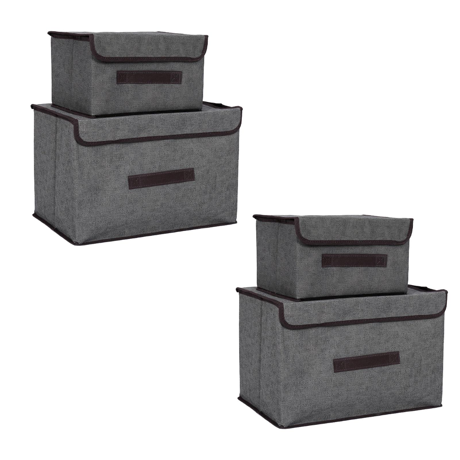 4 Pcs Non Woven Storage Box Case Dustproof Collapsible Two Large and Two Small for Household Home Grey серый
4 Pcs Non Woven Storage Box Case Dustproof Collapsible Two Large and Two Small for Household Home Grey серый
