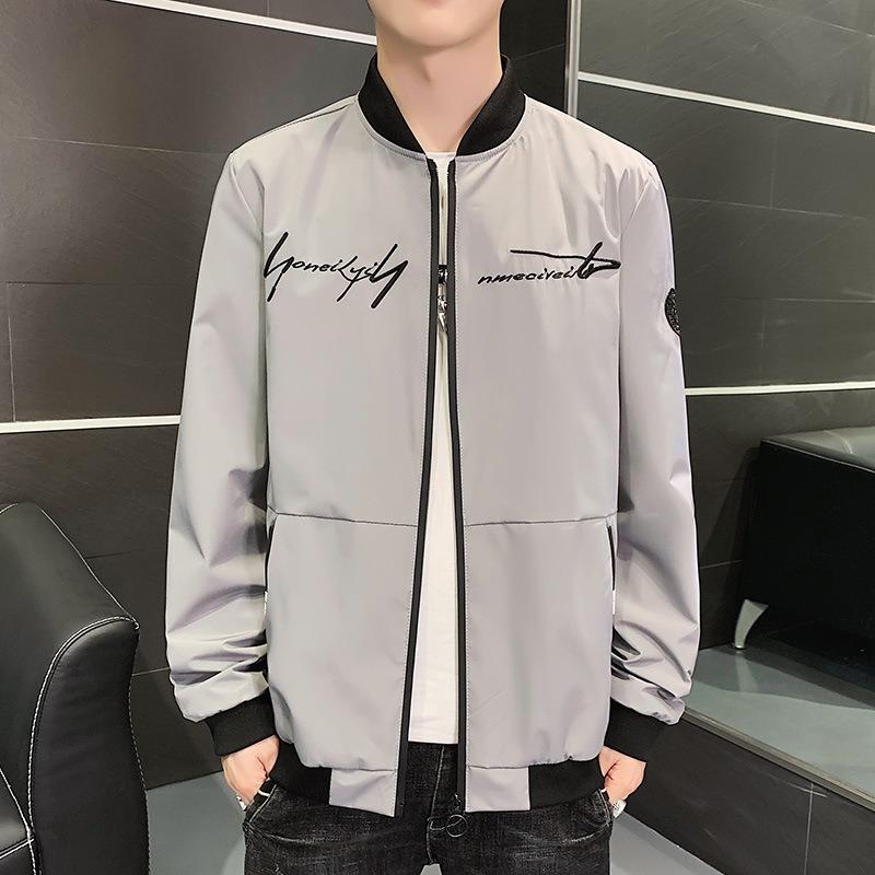 Men s Casual Letter Print Jacket Lightweight Zip Up Baseball Collar Windbreaker M сірий
Men s Casual Letter Print Jacket Lightweight Zip Up Baseball Collar Windbreaker M сірий