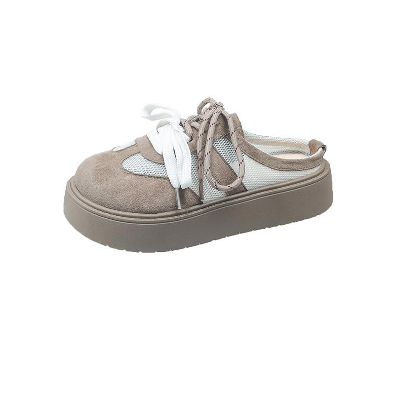 Small thick-soled Polken half-slippers women s 2025 autumn new lace-up ugly cute sweet big-headed slippers women 40 хакі
Small thick-soled Polken half-slippers women s 2025 autumn new lace-up ugly cute sweet big-headed slippers women 40 хакі
