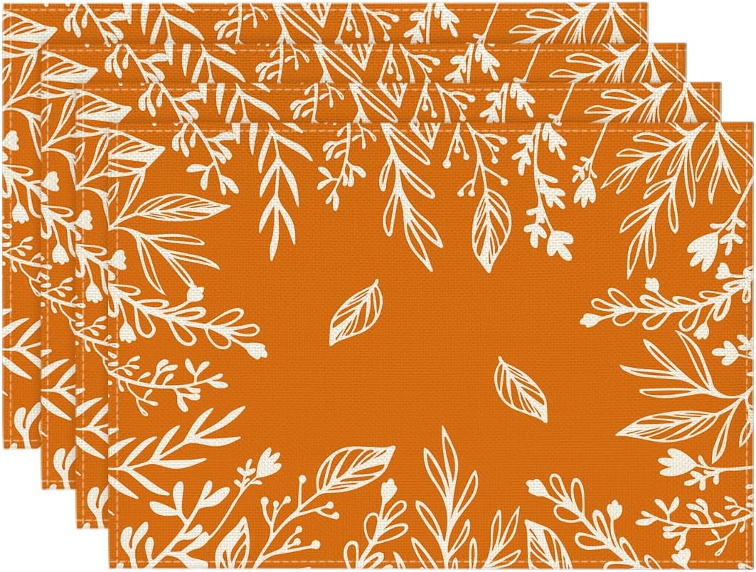 Eucalyptus Leaves Fall Placemats Set of 4, 12x18 Inch Seasonal Autumn Thanksgiving Table Mats for Table Runner Kitchen Dining Decoration 4pcs-12x18
Eucalyptus Leaves Fall Placemats Set of 4, 12x18 Inch Seasonal Autumn Thanksgiving Table Mats for Table Runner Kitchen Dining Decoration 4pcs-12x18