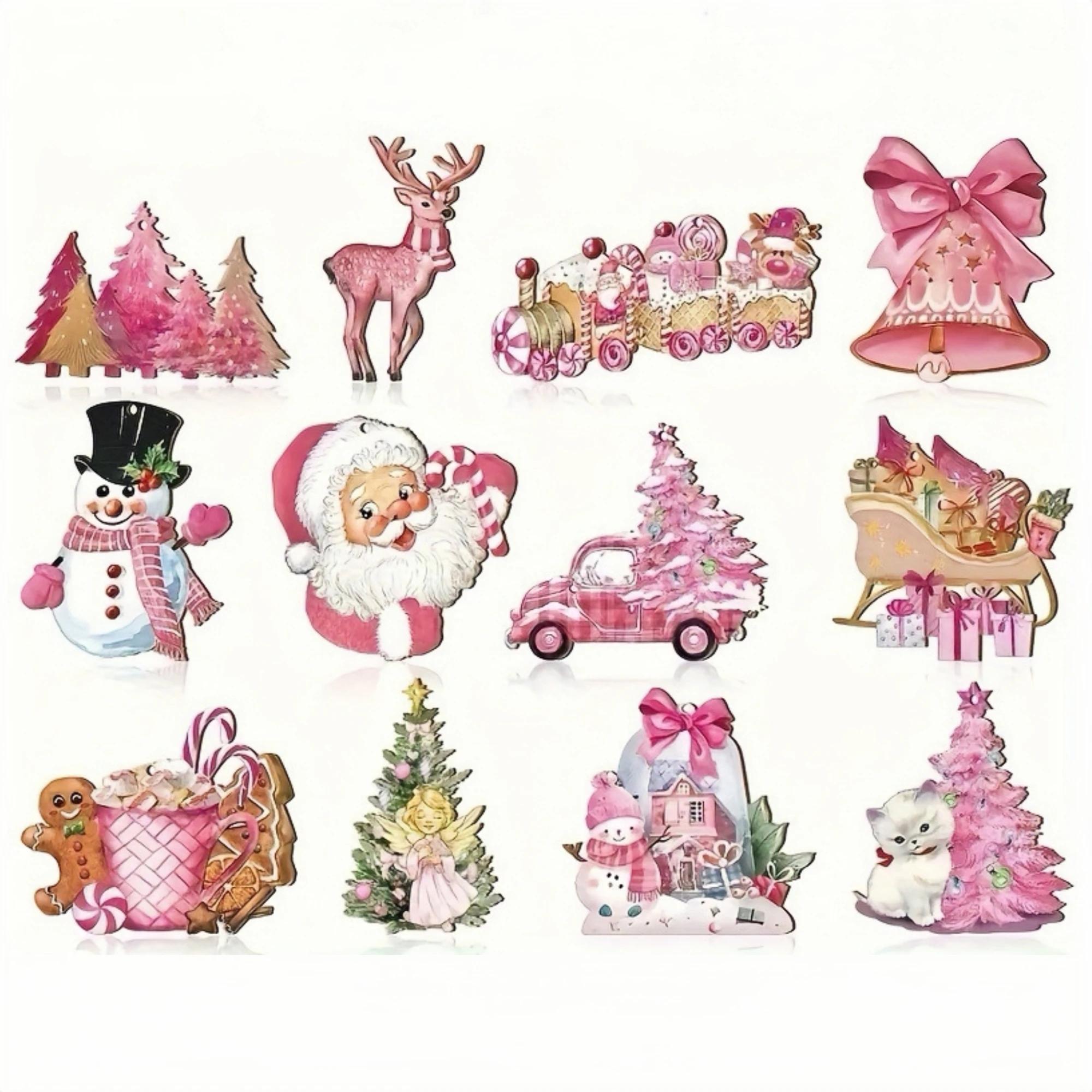 New pink Christmas tree ornament retro wooden Christmas home decoration pendants New Year s Eve decorations
New pink Christmas tree ornament retro wooden Christmas home decoration pendants New Year s Eve decorations