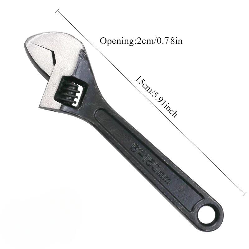 Universal Adjustable Wrench Long Handle Black Oxide CR-V Steel Repair Tool
Universal Adjustable Wrench Long Handle Black Oxide CR-V Steel Repair Tool