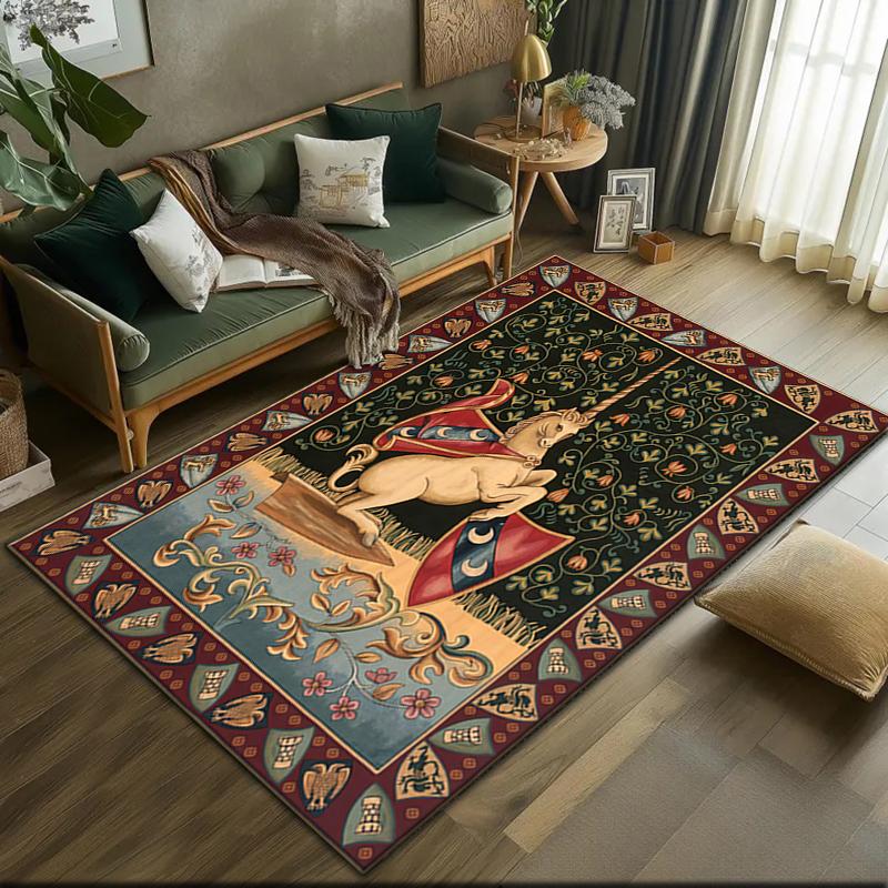 1pc Medieval Unicorn Hunting Carpet Rug for Living Room Bedroom Home Sofa Decoration,Kids play Non-slip Floor Mat 40x60cm( 15x23in )
1pc Medieval Unicorn Hunting Carpet Rug for Living Room Bedroom Home Sofa Decoration,Kids play Non-slip Floor Mat 40x60cm( 15x23in )