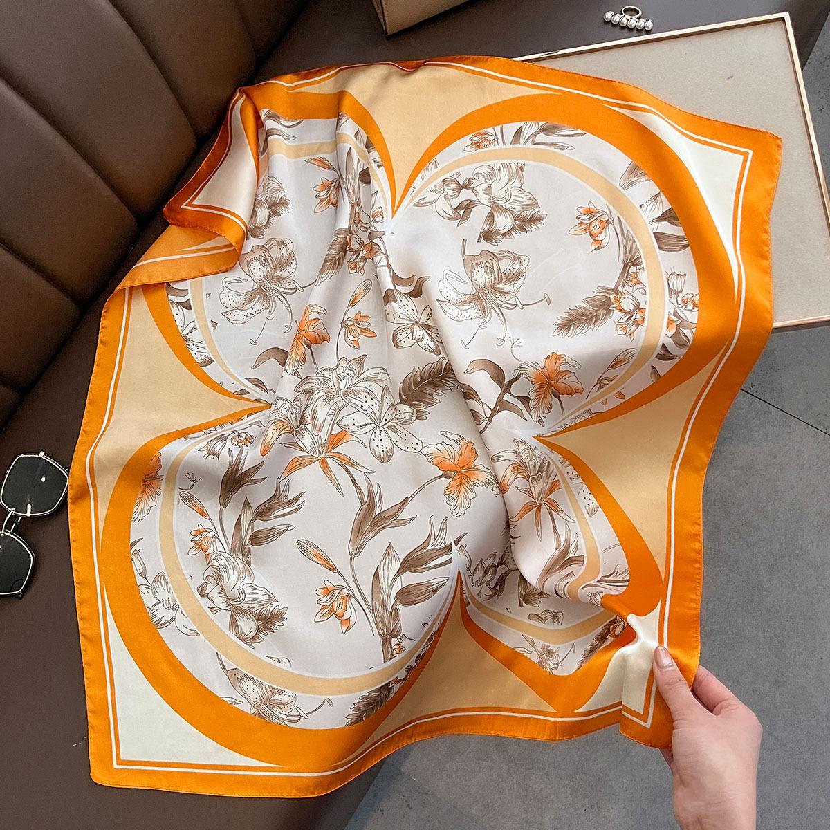 70*70cm Floral Print Decorate Silk Square Scarfs for Women Neck Ties Fashion Bag Ribbions Femamle Hijab Sunscreen Shawl New 70x70cm
70*70cm Floral Print Decorate Silk Square Scarfs for Women Neck Ties Fashion Bag Ribbions Femamle Hijab Sunscreen Shawl New 70x70cm