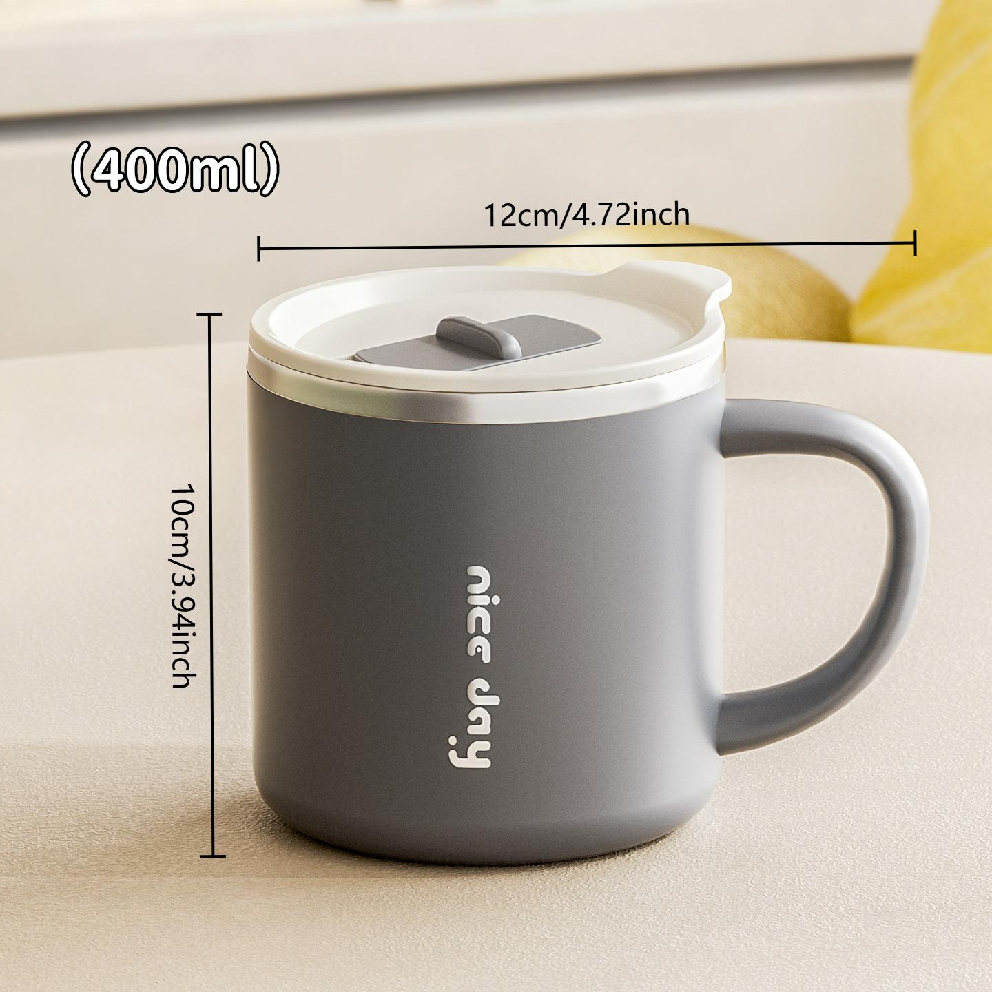 400ML Double Wall Insulated Coffee Cup 304 Stainless Steel Thermal Water Cup With Handle Tumbler Travel Office Portable Milk Mug 301-400ml сірий
400ML Double Wall Insulated Coffee Cup 304 Stainless Steel Thermal Water Cup With Handle Tumbler Travel Office Portable Milk Mug 301-400ml сірий