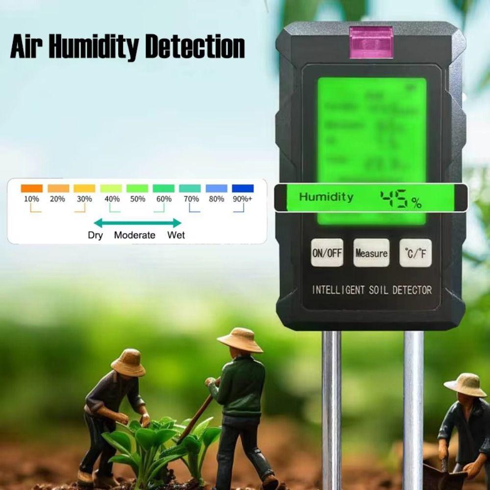 LCD Display 6 in 1 Soil Meter Humidity Detection Soil Fertility Detector Flower Planting
LCD Display 6 in 1 Soil Meter Humidity Detection Soil Fertility Detector Flower Planting