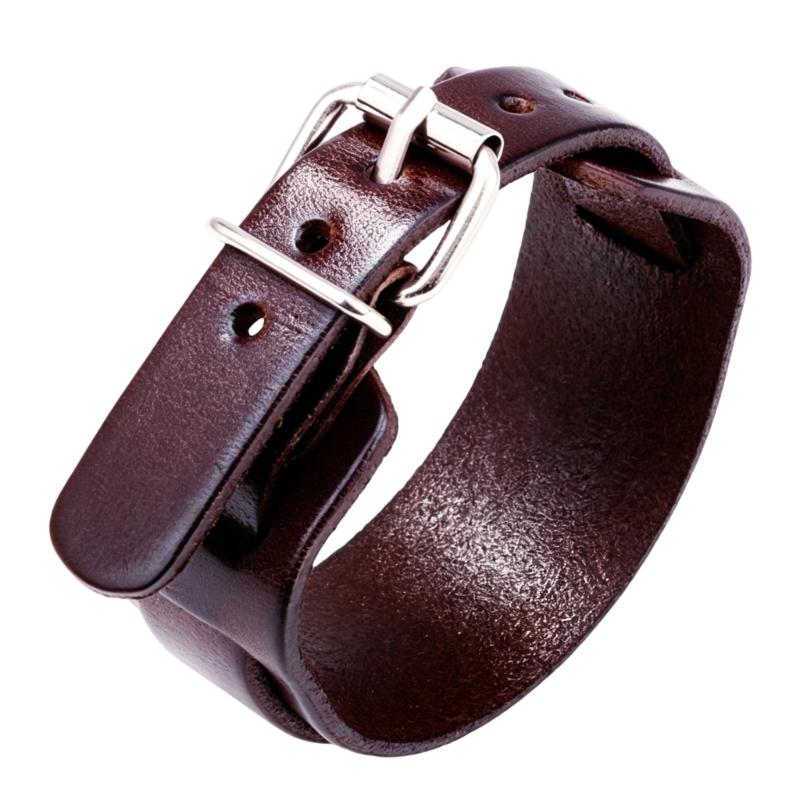 Edgy Double Layer Buckled Leather Wristband Adjustable Punk Style Cuff Bracelet Wristler For Everyday Wear кавовий
Edgy Double Layer Buckled Leather Wristband Adjustable Punk Style Cuff Bracelet Wristler For Everyday Wear кавовий