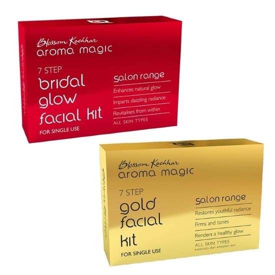 Aroma Magic 7 Step Single Use Facial Kit Combo | Набор для лица Bridal Glow + Набор для лица Gold | Упаковка из 2 шт.
Aroma Magic 7 Step Single Use Facial Kit Combo | Набор для лица Bridal Glow + Набор для лица Gold | Упаковка из 2 шт.