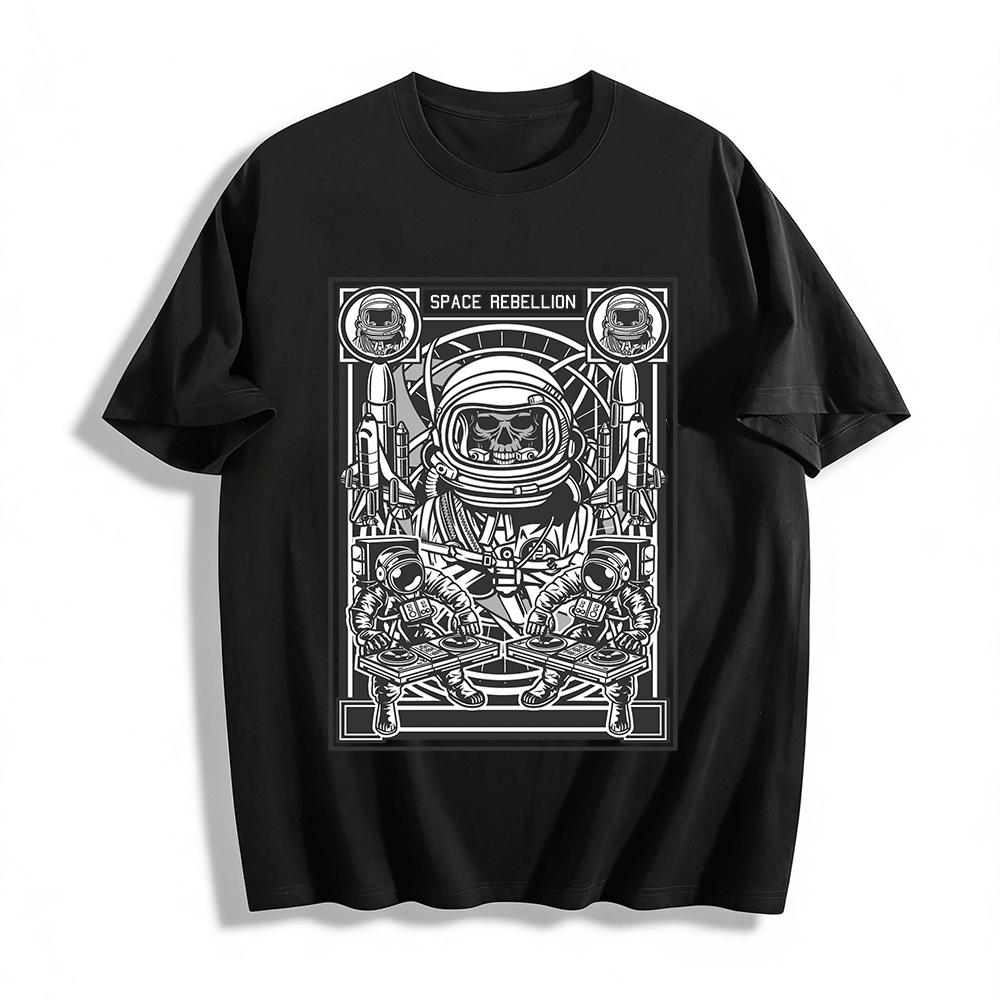 Vintage Space Skull DJ Print Short Sleeve T-Shirt Streetwear Pure cotton T-shirt 6XL
Vintage Space Skull DJ Print Short Sleeve T-Shirt Streetwear Pure cotton T-shirt 6XL