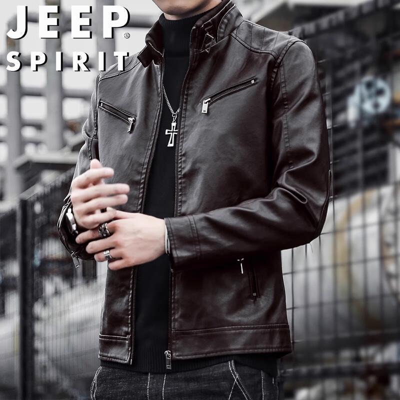 JEEP SPIRIT Men s Slim-Fit Stand Collar Motorcycle Jacket 175-180
JEEP SPIRIT Men s Slim-Fit Stand Collar Motorcycle Jacket 175-180
