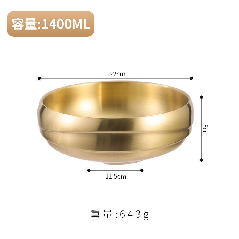 Корейская золотая миска холодной лапши Двойная миска из нержавеющей стали для лапши быстрого приготовления Миска для смешанной лапши Большая миска для пудры на винте
Корейская золотая миска холодной лапши Двойная миска из нержавеющей стали для лапши быстрого приготовления Миска для смешанной лапши Большая миска для пудры на винте