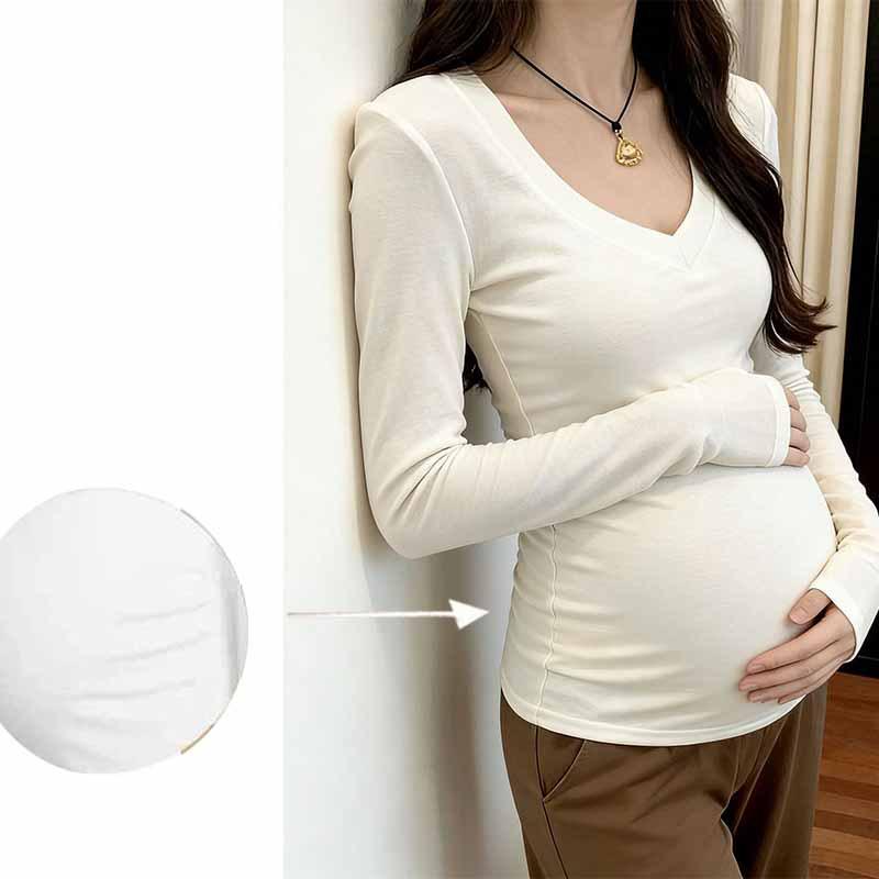 Customized V-Neck Top for Pregnant Women - Trendy Slimming Base Layer for Spring/Autumn XL (125-145 Jin)
Customized V-Neck Top for Pregnant Women - Trendy Slimming Base Layer for Spring/Autumn XL (125-145 Jin)