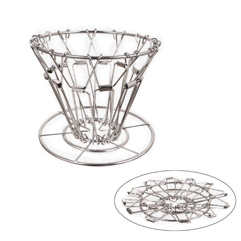 Foldable Coffee Dripper Reusable Coffee Filter Holder Manual Coffee Maker Funnel Coffee Drips Rack Brewing Accessory серебряный
Foldable Coffee Dripper Reusable Coffee Filter Holder Manual Coffee Maker Funnel Coffee Drips Rack Brewing Accessory серебряный