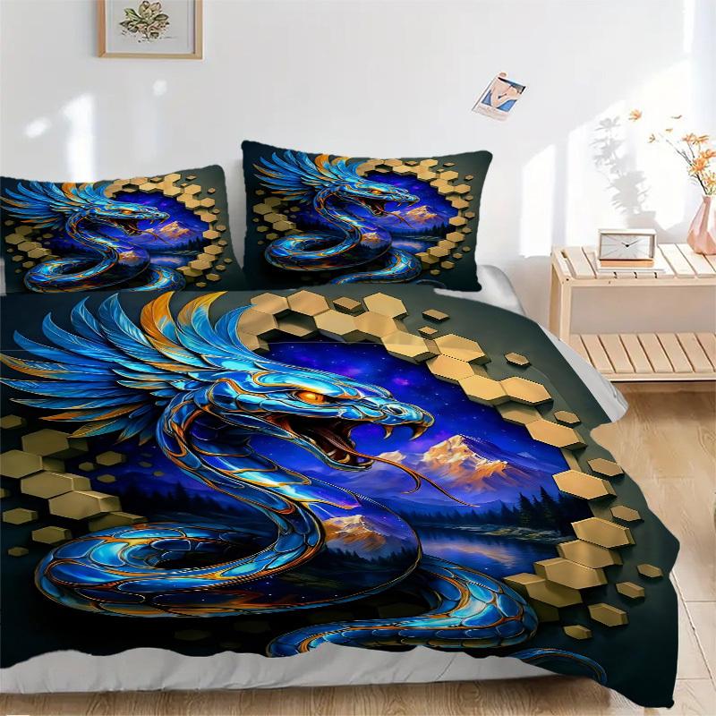 3pcs Serpent Artwork Duvet Cover Set -Includes 1 Duvet Cover and 2 Pillowcases, No Quilt Core, All-Season Home Decor yy251111204 135x200cm
3pcs Serpent Artwork Duvet Cover Set -Includes 1 Duvet Cover and 2 Pillowcases, No Quilt Core, All-Season Home Decor yy251111204 135x200cm