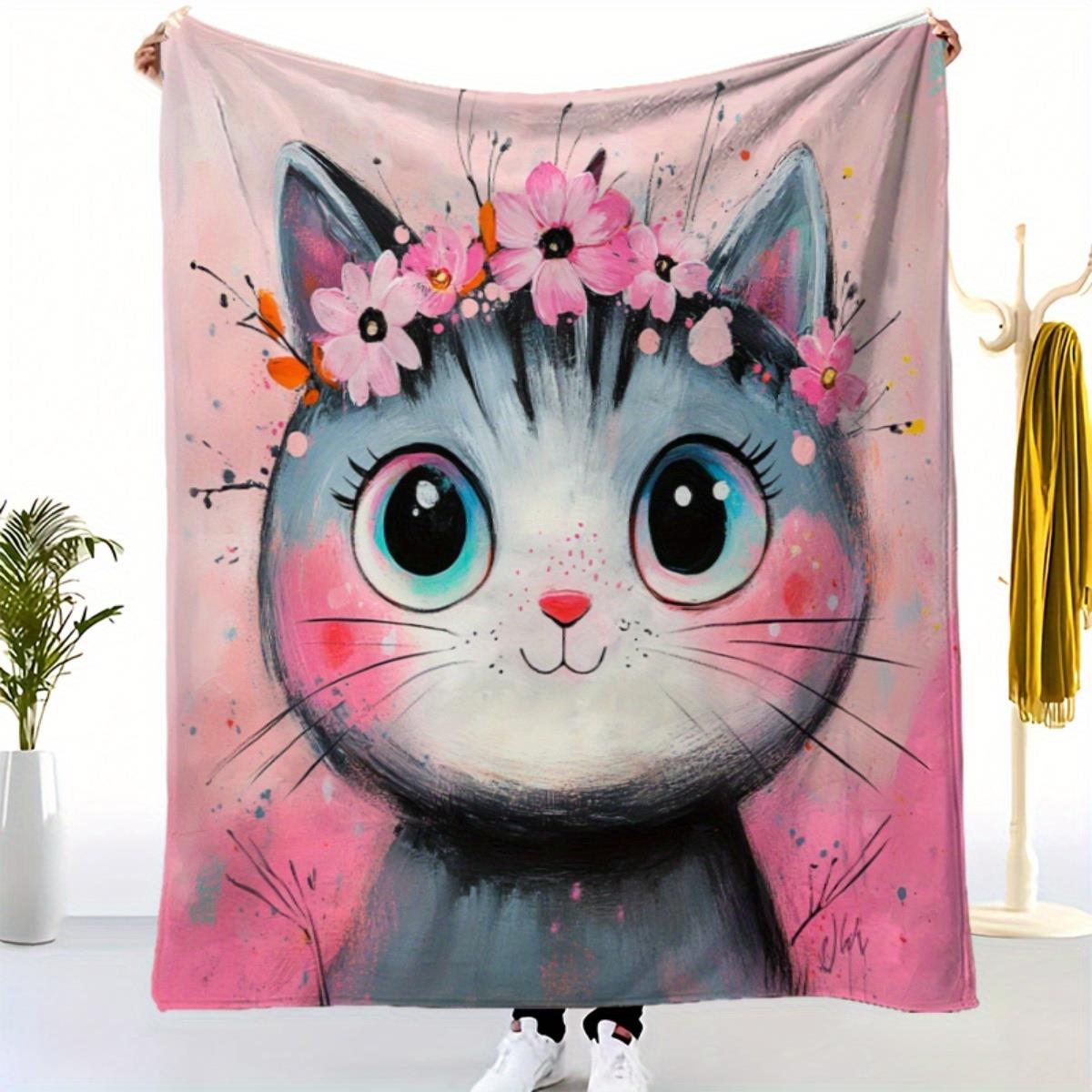 Cute cat with floral pattern on its head Flannel printed blanket suitable for all seasons for living room office sofa and travel 75x100cm (30x40inch)
Cute cat with floral pattern on its head Flannel printed blanket suitable for all seasons for living room office sofa and travel 75x100cm (30x40inch)