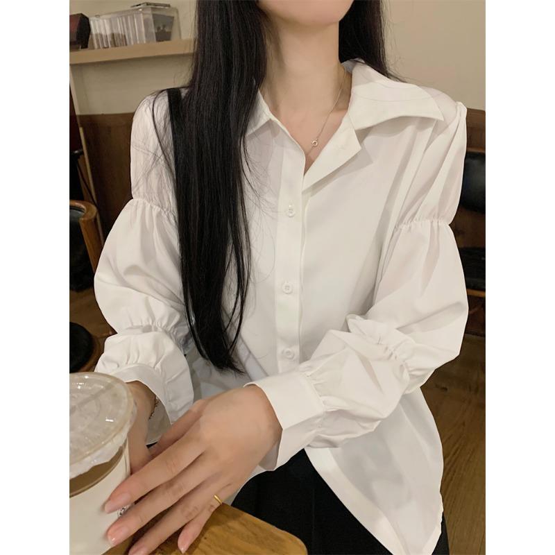 Модная нишевая черная женская рубашка на пуговицах, французский ретро-шик, женский белый топ с длинными рукавами-буфами M
Модная нишевая черная женская рубашка на пуговицах, французский ретро-шик, женский белый топ с длинными рукавами-буфами M