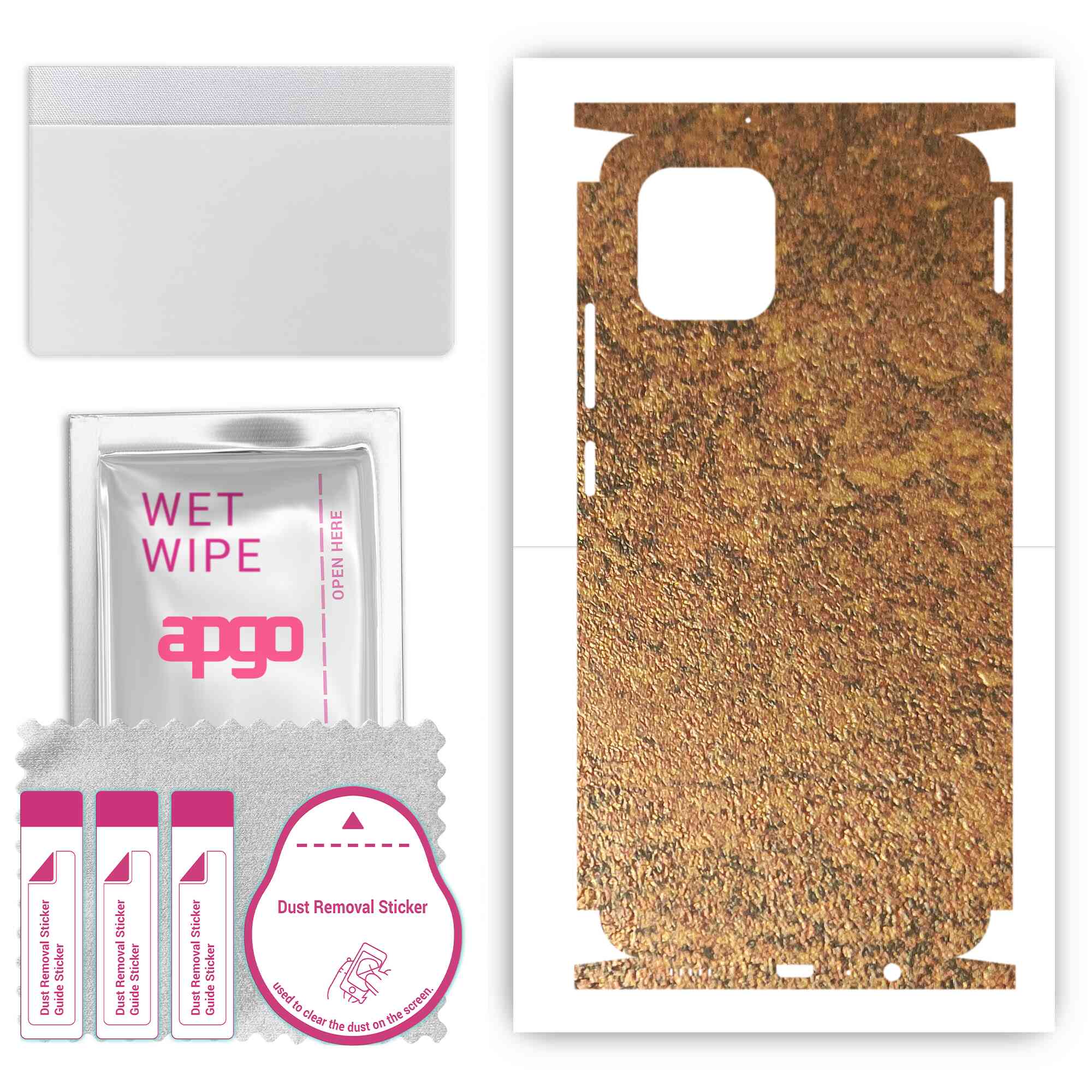 apgo Protective Skin Sticker for the back+sides compatible with Samsung Galaxy A03, Full Wrap Film, Foil, Vinyl - Pattern Rusty Copper
apgo Protective Skin Sticker for the back+sides compatible with Samsung Galaxy A03, Full Wrap Film, Foil, Vinyl - Pattern Rusty Copper