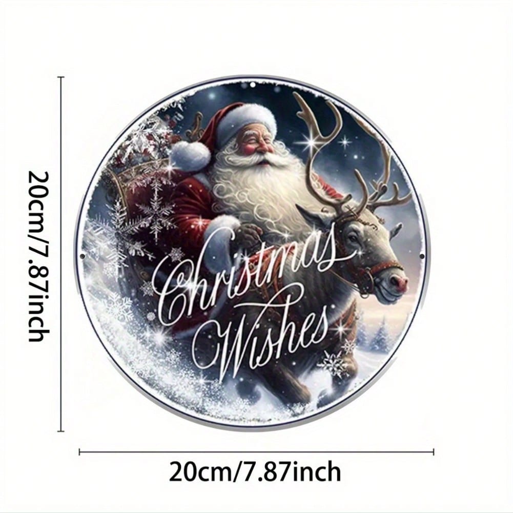Santa Claus Sleigh Metal Wreath Sign Christmas Home Decor Round Wall Art 20x20 різнокольоровий
Santa Claus Sleigh Metal Wreath Sign Christmas Home Decor Round Wall Art 20x20 різнокольоровий
