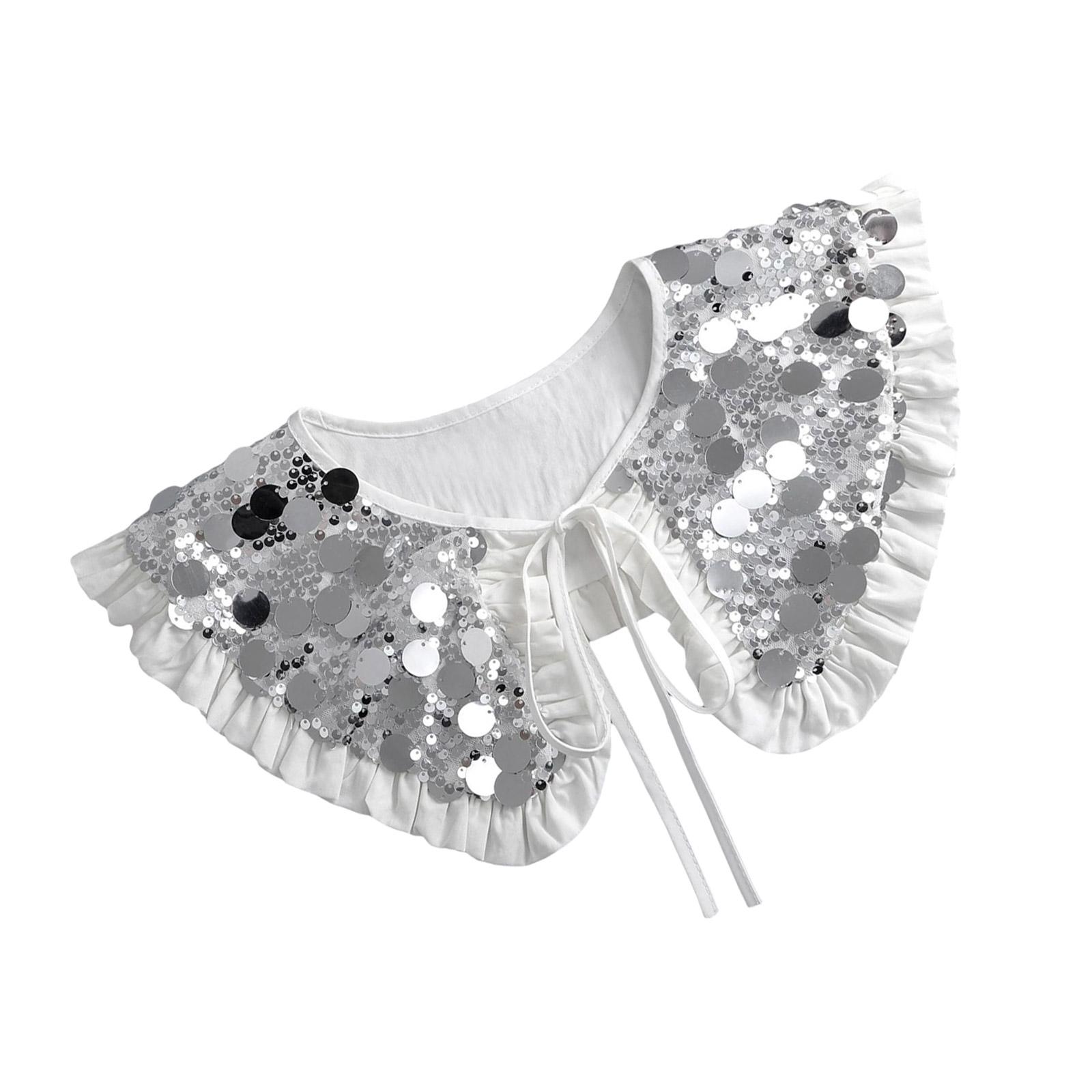 Decorative Sequins Cape False Collar for Stylish Ladies Elegant Pleated Ruffled Mini Shawl Wrap for Parties and Weddings 1
Decorative Sequins Cape False Collar for Stylish Ladies Elegant Pleated Ruffled Mini Shawl Wrap for Parties and Weddings 1