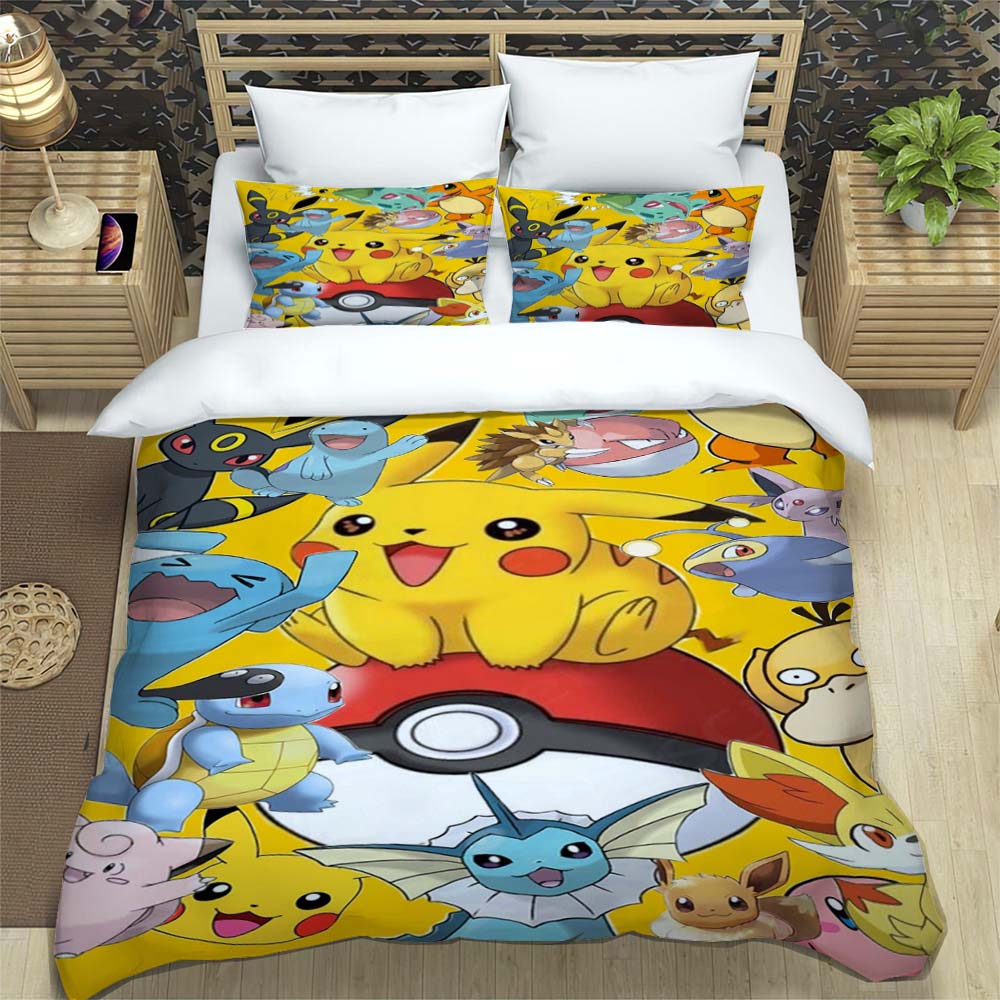 Classic Pikachu Print 3-Piece Bedding Set — Includes 1 Duvet Cover & 2 Pillowcases | Suitable for Adults & Children | A Warm Gif 135x200cm
Classic Pikachu Print 3-Piece Bedding Set — Includes 1 Duvet Cover & 2 Pillowcases | Suitable for Adults & Children | A Warm Gif 135x200cm