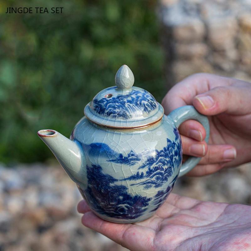 180ml Vintage Ice Crack Glaze Ceramic Teapot Home Beauty Tea Maker Handmade Porcelain Tea Set Chinese Tea Ceremony Accessories
180ml Vintage Ice Crack Glaze Ceramic Teapot Home Beauty Tea Maker Handmade Porcelain Tea Set Chinese Tea Ceremony Accessories