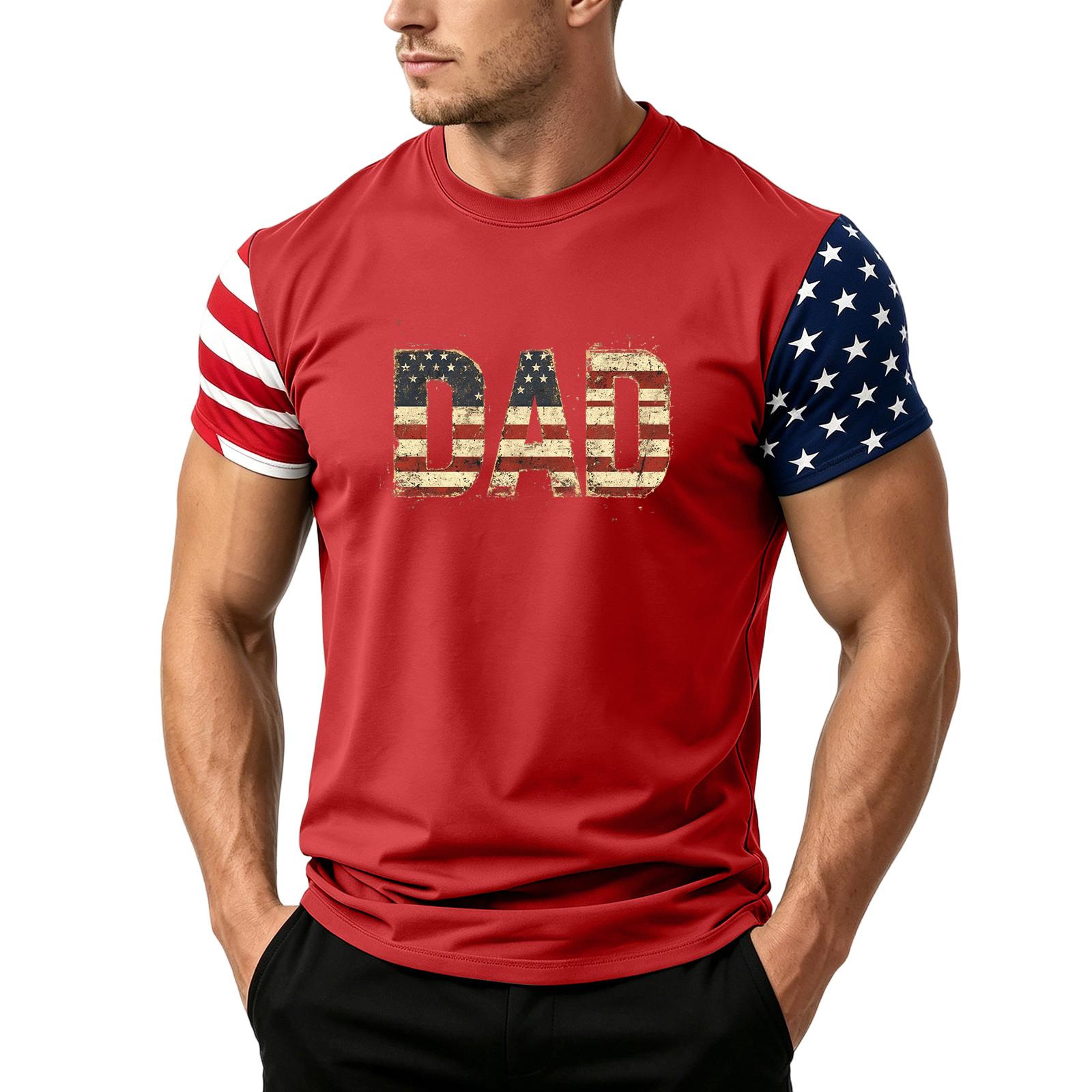 Men s Loose Fit Short Sleeve T Shirt Dad Flag Print Casual Summer Daily Wear Top for Father s Day and Independence Day XXXXL червоний
Men s Loose Fit Short Sleeve T Shirt Dad Flag Print Casual Summer Daily Wear Top for Father s Day and Independence Day XXXXL червоний