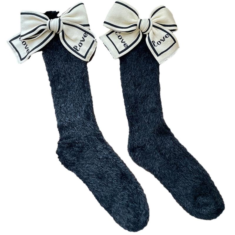 Women Winter Warm Furry Plush Calf Socks Japanese JK Sweet Removable Big Bowknot School Girls Student Fuzzy Ankle Socks
Women Winter Warm Furry Plush Calf Socks Japanese JK Sweet Removable Big Bowknot School Girls Student Fuzzy Ankle Socks