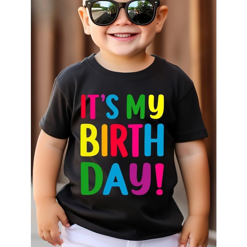 European sizes Boy s T-shirt, this It s my birthday colorful letter print, soft and versatile round neck short sleeved shirt 164cm чорний
European sizes Boy s T-shirt, this It s my birthday colorful letter print, soft and versatile round neck short sleeved shirt 164cm чорний