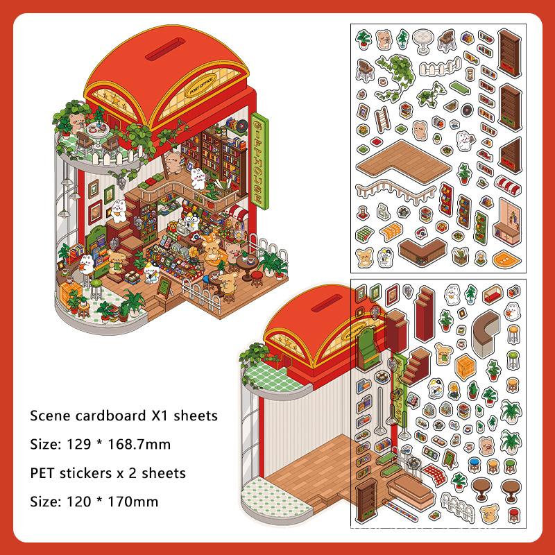 1Set Cartoon Miniature Scenes Landscape Stickers Creative 2.5D Cabin Scene DIY Decorative Stickers Festival Birthday Gifts
1Set Cartoon Miniature Scenes Landscape Stickers Creative 2.5D Cabin Scene DIY Decorative Stickers Festival Birthday Gifts