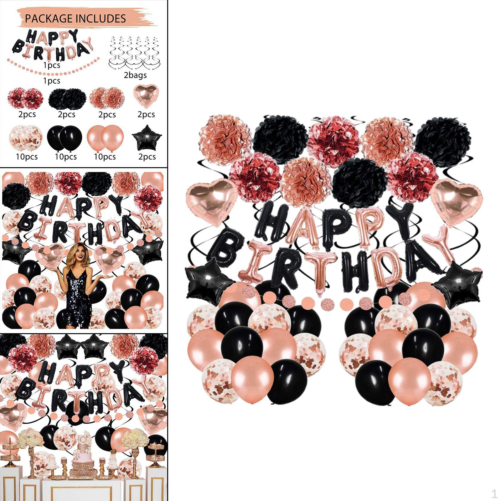 44PC Rose Gold Birthday Party Decorations, Happy Banner, Confetti and Balloons Decoration
44PC Rose Gold Birthday Party Decorations, Happy Banner, Confetti and Balloons Decoration