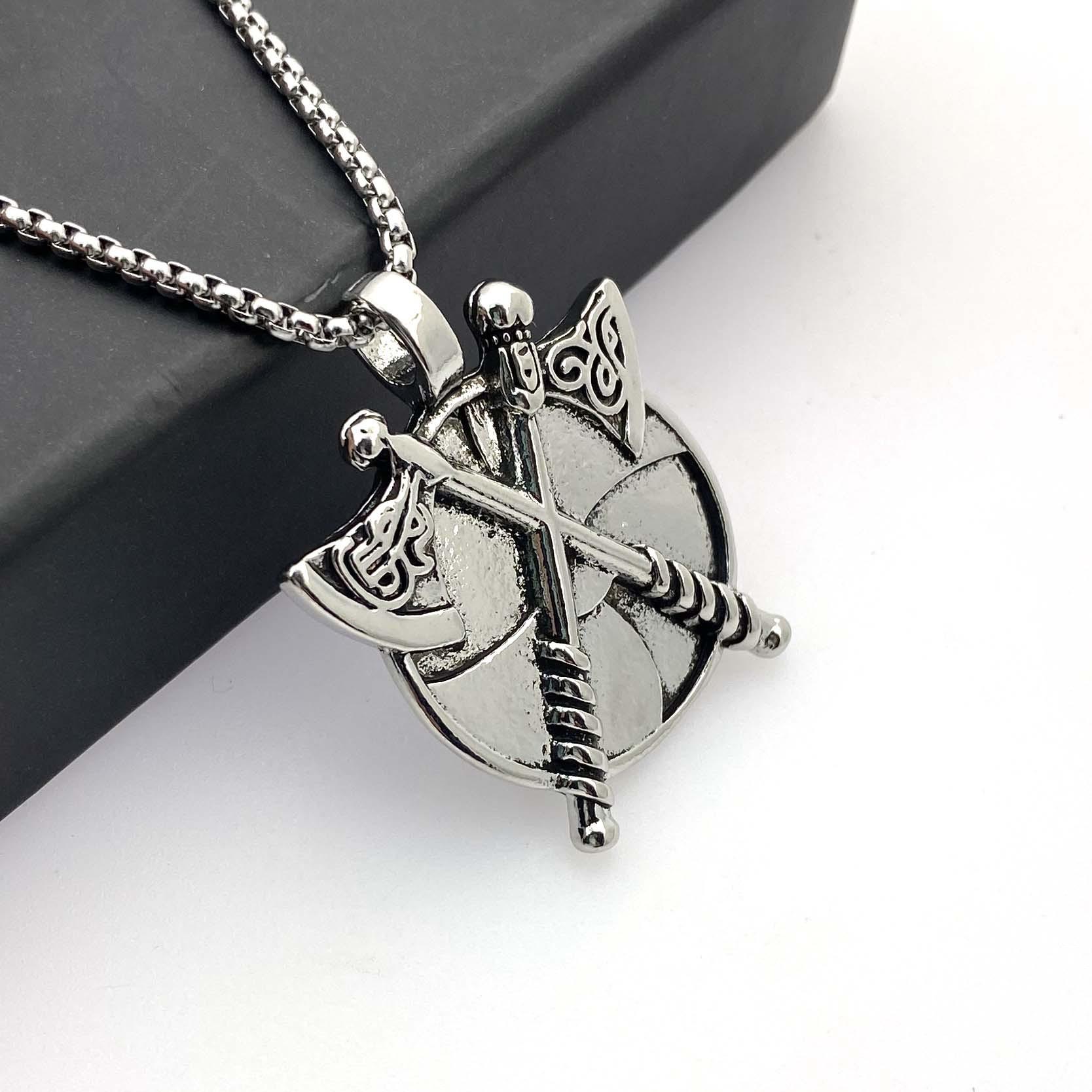 Necklace Men s Versatile Trendy Ax Shield Pendant 50CM(Necklace Size)
Necklace Men s Versatile Trendy Ax Shield Pendant 50CM(Necklace Size)