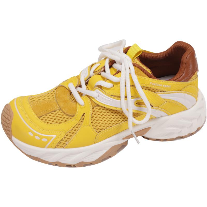 Толстоподошвенные цветные ретро кроссовки-папы женские туфли новые шнурки показывают стопу маленький круглый носок спортивная и повседневная обувь 40 жёлтый
Толстоподошвенные цветные ретро кроссовки-папы женские туфли новые шнурки показывают стопу маленький круглый носок спортивная и повседневная обувь 40 жёлтый