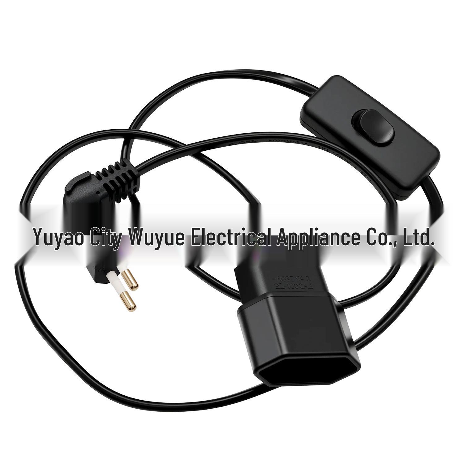 EU Standard 1m Power Extension Cord with 303 Switch and Angled Plug чорний
EU Standard 1m Power Extension Cord with 303 Switch and Angled Plug чорний