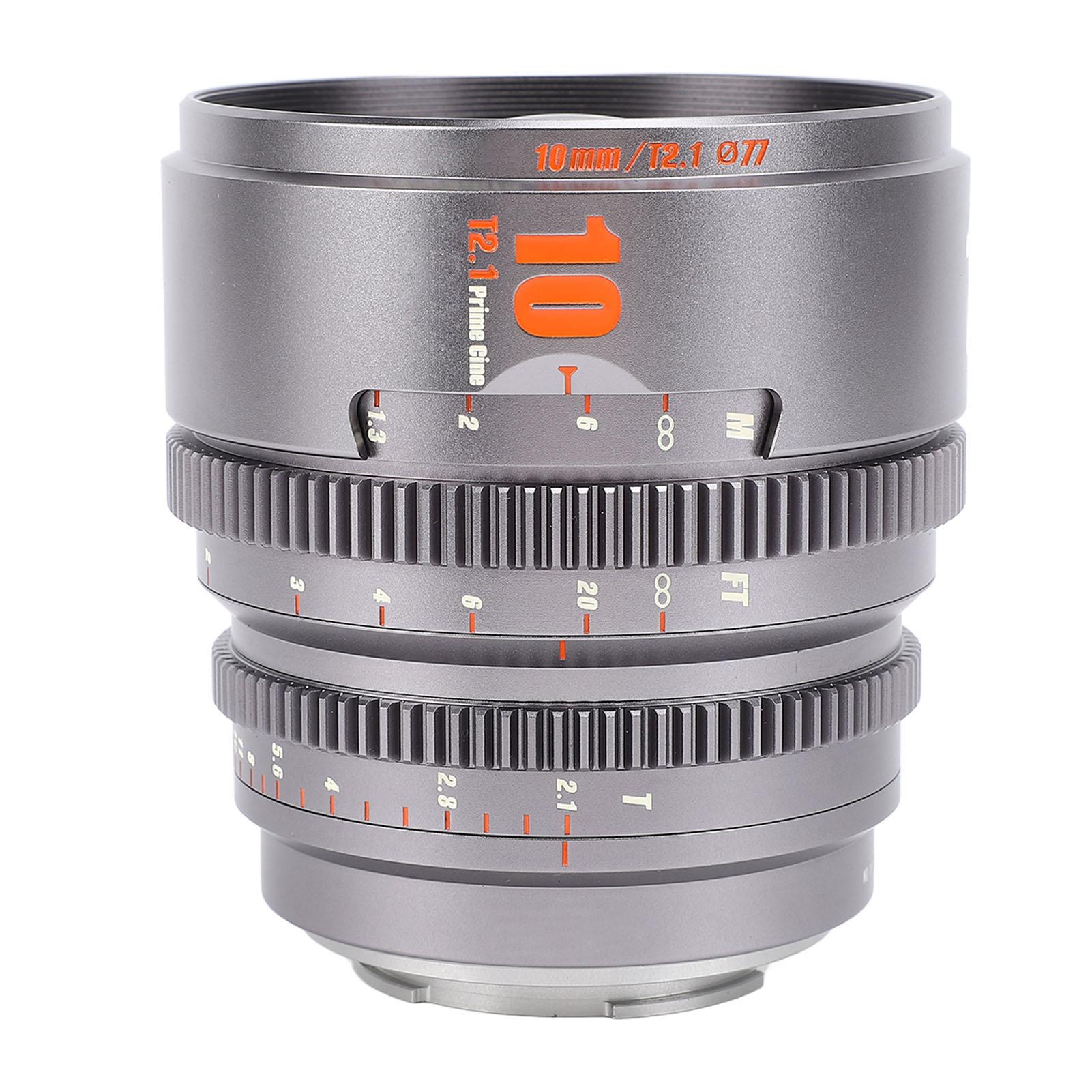 T2.1 Cine Lens 10mm APS C 260 Deg Ultra Long Focus Large Aperture E Mount Cameras for Portraiture серый
T2.1 Cine Lens 10mm APS C 260 Deg Ultra Long Focus Large Aperture E Mount Cameras for Portraiture серый
