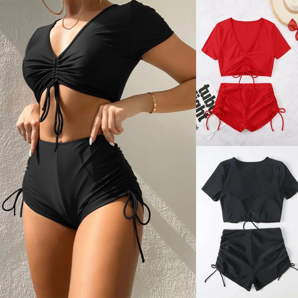 European & American Women s Solid Color Lace-up Swimsuit - Sexy, Fashionable, Hot Selling Small чорний
European & American Women s Solid Color Lace-up Swimsuit - Sexy, Fashionable, Hot Selling Small чорний
