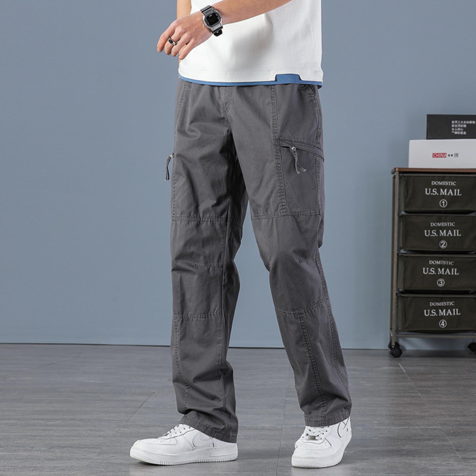 Мужские выстиранные повседневные брюки Мужские брюки-комбинезоны с множеством карманов XXL
Мужские выстиранные повседневные брюки Мужские брюки-комбинезоны с множеством карманов XXL