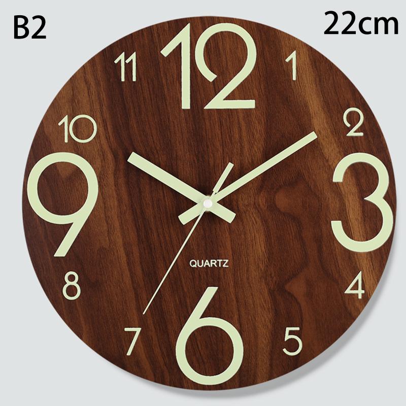 8/12 Inch Luminous Wall Clock Wood Silent Light In Dark Night Nordic Fashion Wall Clock Non Ticking Clock With Night Light B2
8/12 Inch Luminous Wall Clock Wood Silent Light In Dark Night Nordic Fashion Wall Clock Non Ticking Clock With Night Light B2