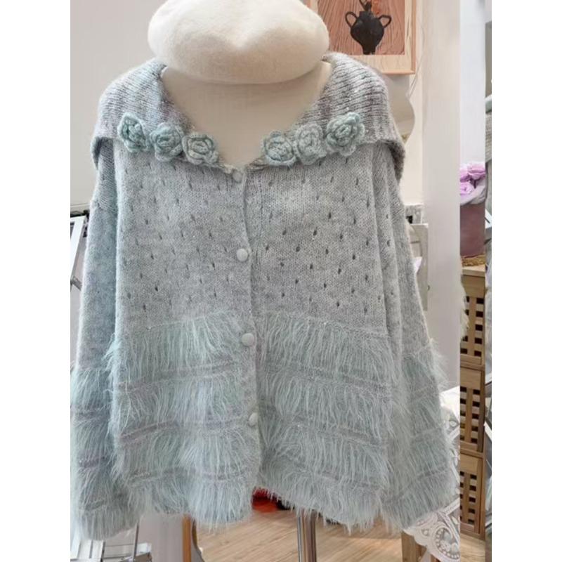 Свитер-куртка из искусственного норкового флиса, новая коллекция осень-зима, темно-синий воротник, объемный цветочный узор, нежный свободный вязаный кардиган для женщин one size fits all синий
Свитер-куртка из искусственного норкового флиса, новая коллекция осень-зима, темно-синий воротник, объемный цветочный узор, нежный свободный вязаный кардиган для женщин one size fits all синий